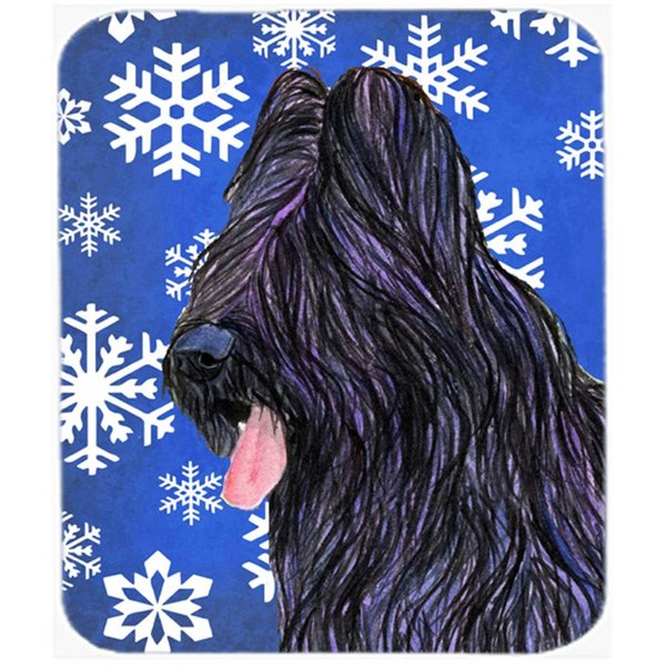 Skilledpower Briard Winter Snowflakes Holiday Mouse Pad; Hot Pad or Trivet SK233986